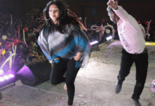 bailarines hicieron trencito a Tula Rodriguez
